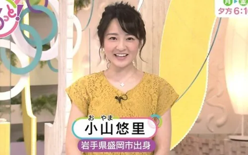 小山悠里アナ Nhk名古屋 が可愛い 彼氏や結婚情報は 女性アナウンサー大図鑑